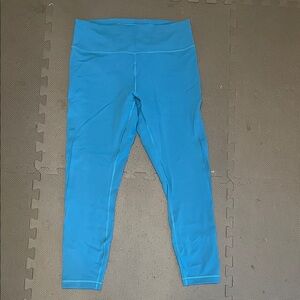 lululemon athletica teal blue Leggings size 12 length 7/8